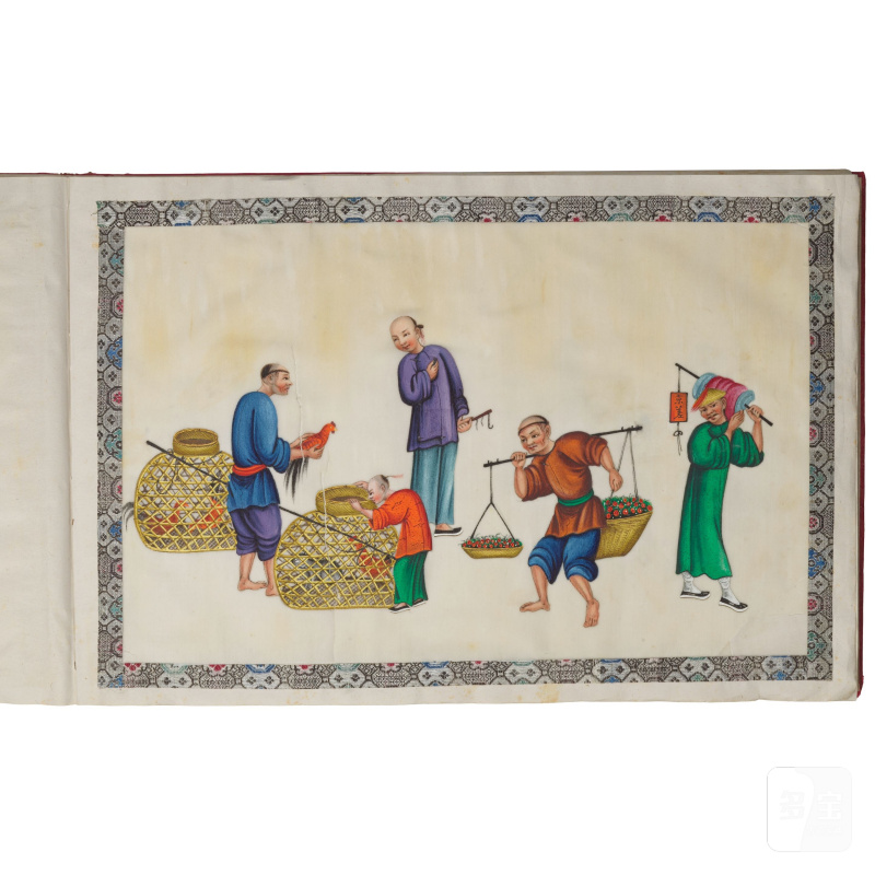 中國畫家 十九世紀 街邊商販圖冊頁十二開 | CHINESE ARTIST (19TH CENTURY) - 图6
